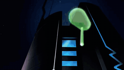 Cartoon Character With Green Lantern Emblem GIF