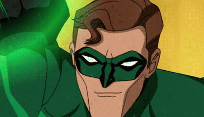 Cartoon Character With Green Mask And Green Eyes GIF