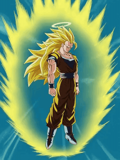 Cartoon Character With Halo Surrounded By Yellow Light GIF