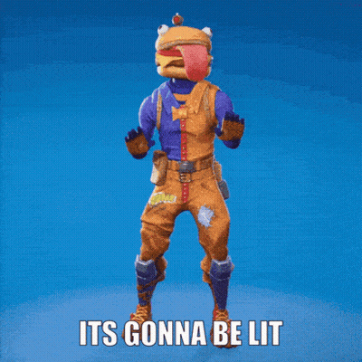 Cartoon Character With Hamburger On Head Saying Its Gonna Be Lit GIF