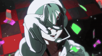 Cartoon Character With Head Microphone GIF