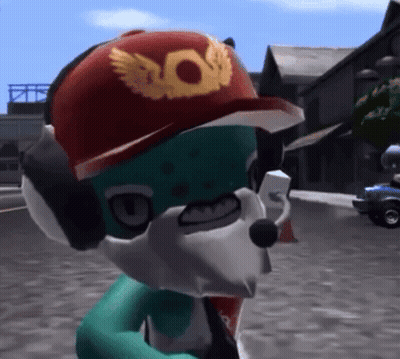 Cartoon Character With Headphones And Red Hat With O GIF