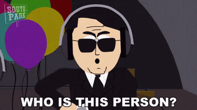 Cartoon Character With Headphones And Sunglasses Says Who GIF