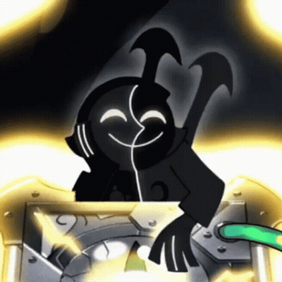 Cartoon Character With Headphones Smiling GIF