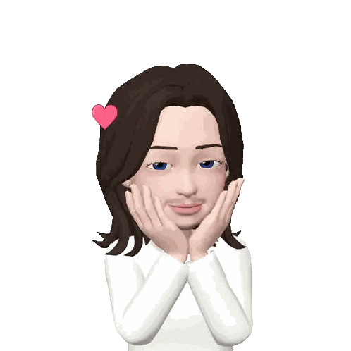 Cartoon Character With Heart On Head Sticker