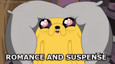 Cartoon Character With Heart Shaped Pillow Romance And Suspense GIF