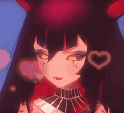 Cartoon Character With Hearts Around Head GIF