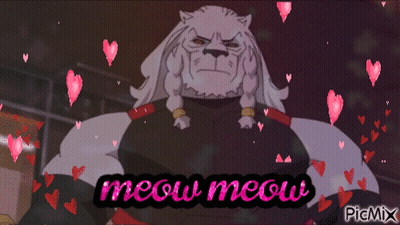 Cartoon Character With Hearts Meow Meow GIF