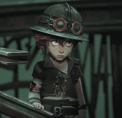 Cartoon Character With Helmet And Goggles GIF