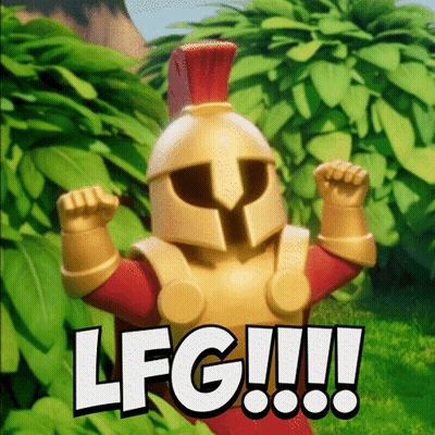 Cartoon Character With Helmet And LFG GIF