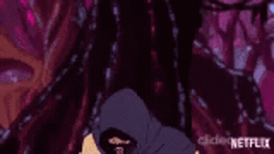 Cartoon Character With Hood Sitting On Throne In Cave GIF