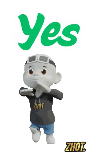Cartoon Character With Hoodie Zhot Sticker