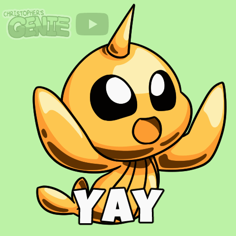 Cartoon Character With Horn Saying Yay GIF