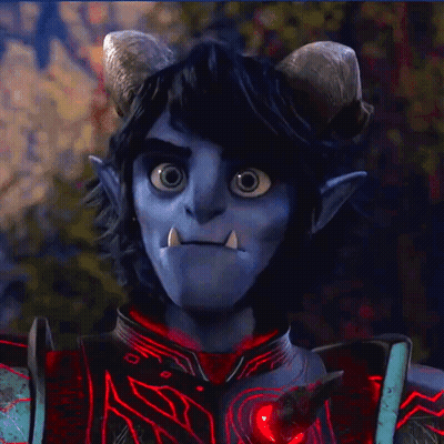 Cartoon Character With Horns And Armor GIF