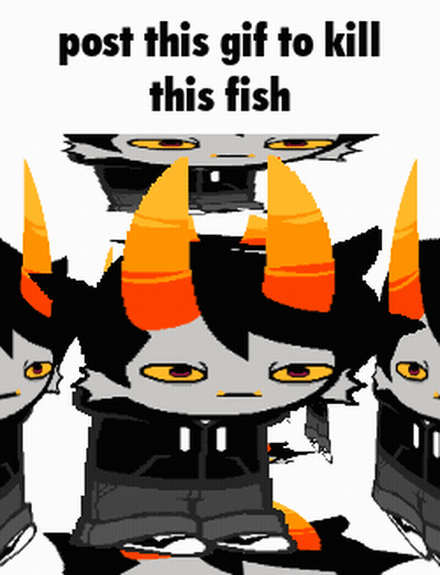 Cartoon Character With Horns Post This GIF To Kill This Fish GIF