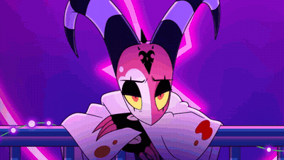Cartoon Character With Horns Sitting On Balcony Arms Crossed GIF