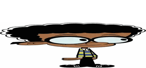 Cartoon Character With Huge Head And Striped Shirt Sticker