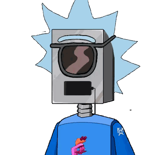 Cartoon Character With Into T Sign Sticker