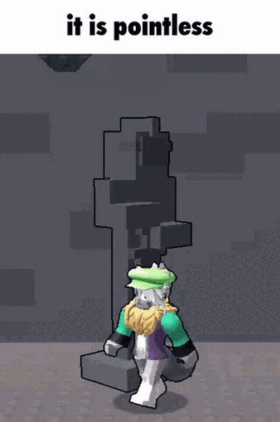 Cartoon Character With It Is Pointless Text GIF