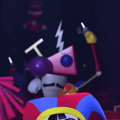 Cartoon Character With Jester Hat And Lightning Bolt GIF