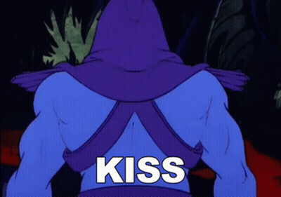 Cartoon Character With Kiss On Chest GIF