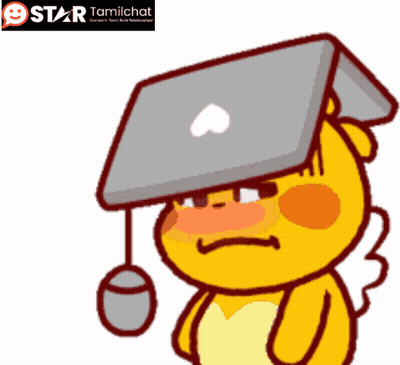 Cartoon Character With Laptop On Head And Mouse GIF