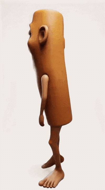 Cartoon Character With Large Head And Big Eyes GIF