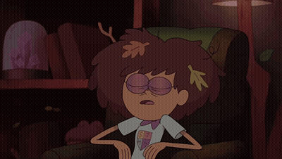 Cartoon Character With Leaf On Head GIF