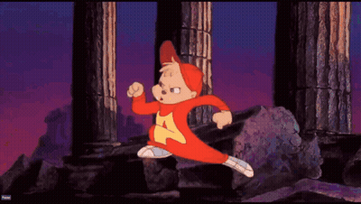 Cartoon Character With Letter A Running GIF