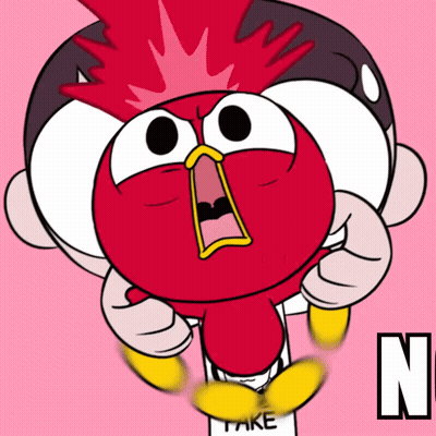 Cartoon Character With Letter N GIF