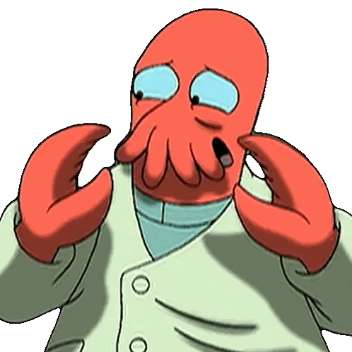 Cartoon Character With Lobster Head Covering Face Sticker