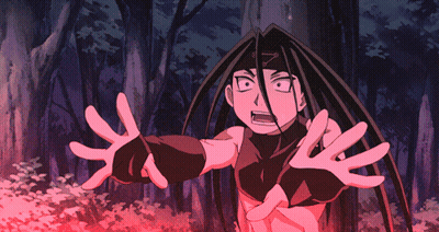 Cartoon Character With Long Black Hair And Envy Headband GIF