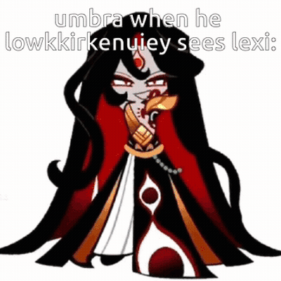 Cartoon Character With Long Black Hair And Red White Dress GIF