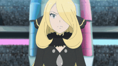 Cartoon Character With Long Blonde Hair And Black Top GIF