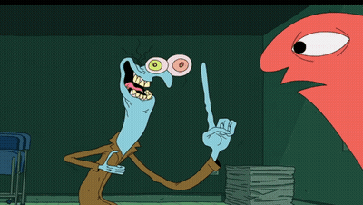 Cartoon Character With Long Neck Screaming GIF