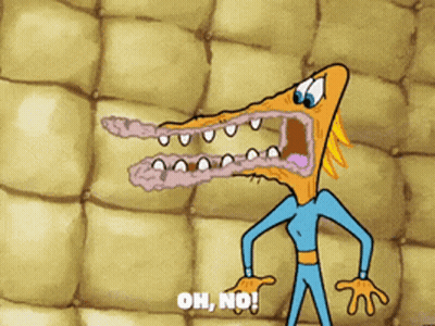 Cartoon Character With Long Nose Saying Oh No GIF