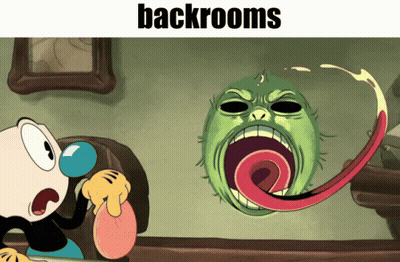 Cartoon Character With Long Tongue Saying Backrooms GIF