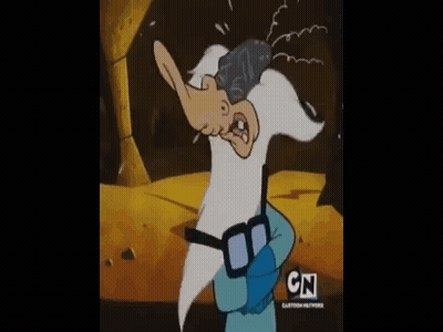 Cartoon Character With Long White Beard In Cave GIF