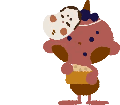 Cartoon Character With Mask Sticker