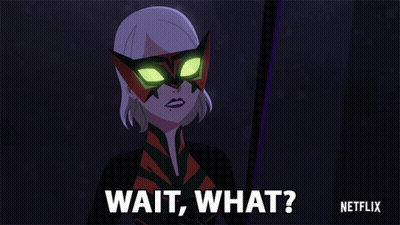 Cartoon Character With Mask Saying Wait What GIF