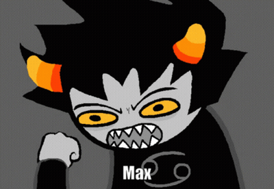 Cartoon Character With Max Text GIF