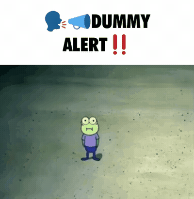 Cartoon Character With Megaphone Saying Dummy Alert GIF