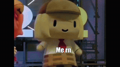 Cartoon Character With Mern On Face GIF