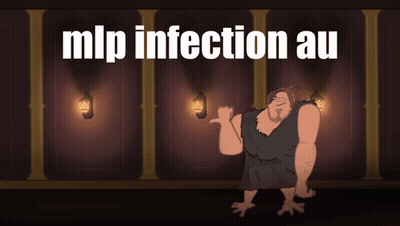 Cartoon Character With Mlp Infection Au GIF