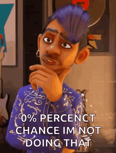Cartoon Character With Mohawk And Earrings Thinking GIF