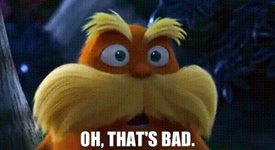 Cartoon Character With Mustache And Beard Saying Oh That's Bad GIF