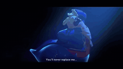 Cartoon Character With Mustache Says You'll Never Replace Me GIF
