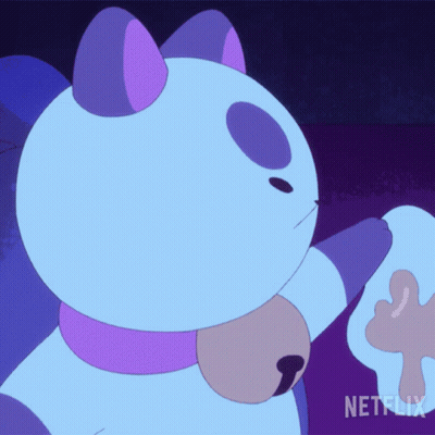 Cartoon Character With Netflix Logo GIF