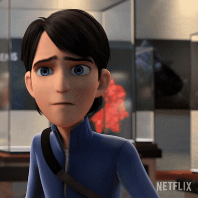 Cartoon Character With Netflix Logo GIF