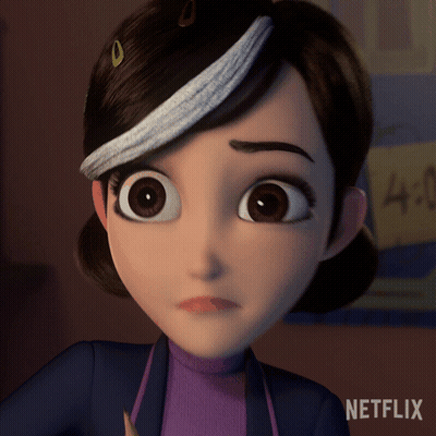 Cartoon Character With Netflix Logo GIF